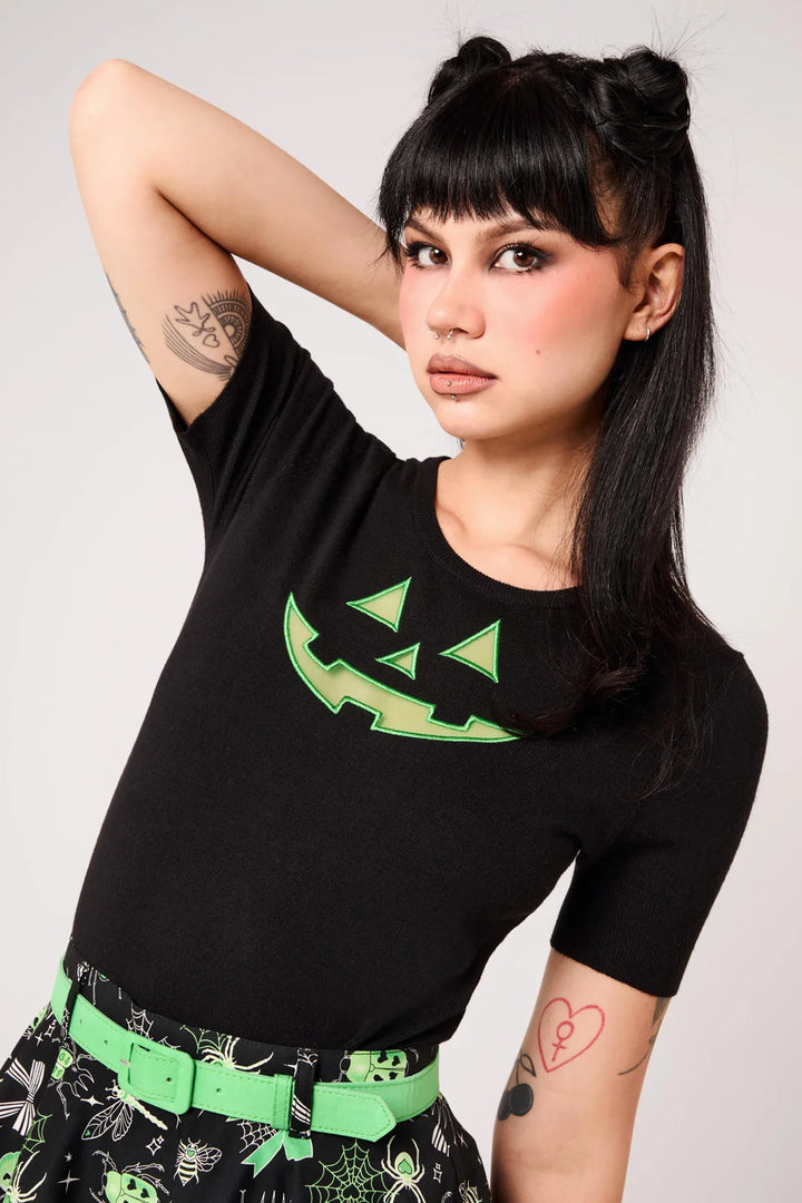 PREORDER - Jack-O-Lantern Top - Estimated dispatch date 15th of September