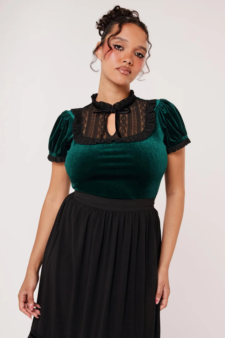 PREORDER - Mourning Top in Green - Estimated dispatch 21st of October