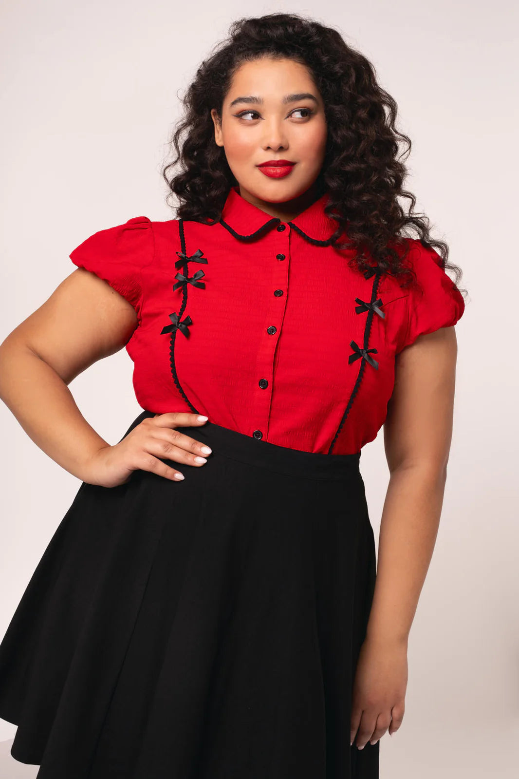 PREORDER - Casey Blouse in Red - Expected dispatch date 7th of May