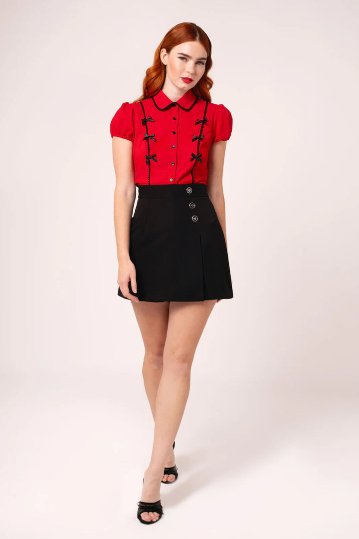 PREORDER - Casey Blouse in Red - Expected dispatch date 7th of May