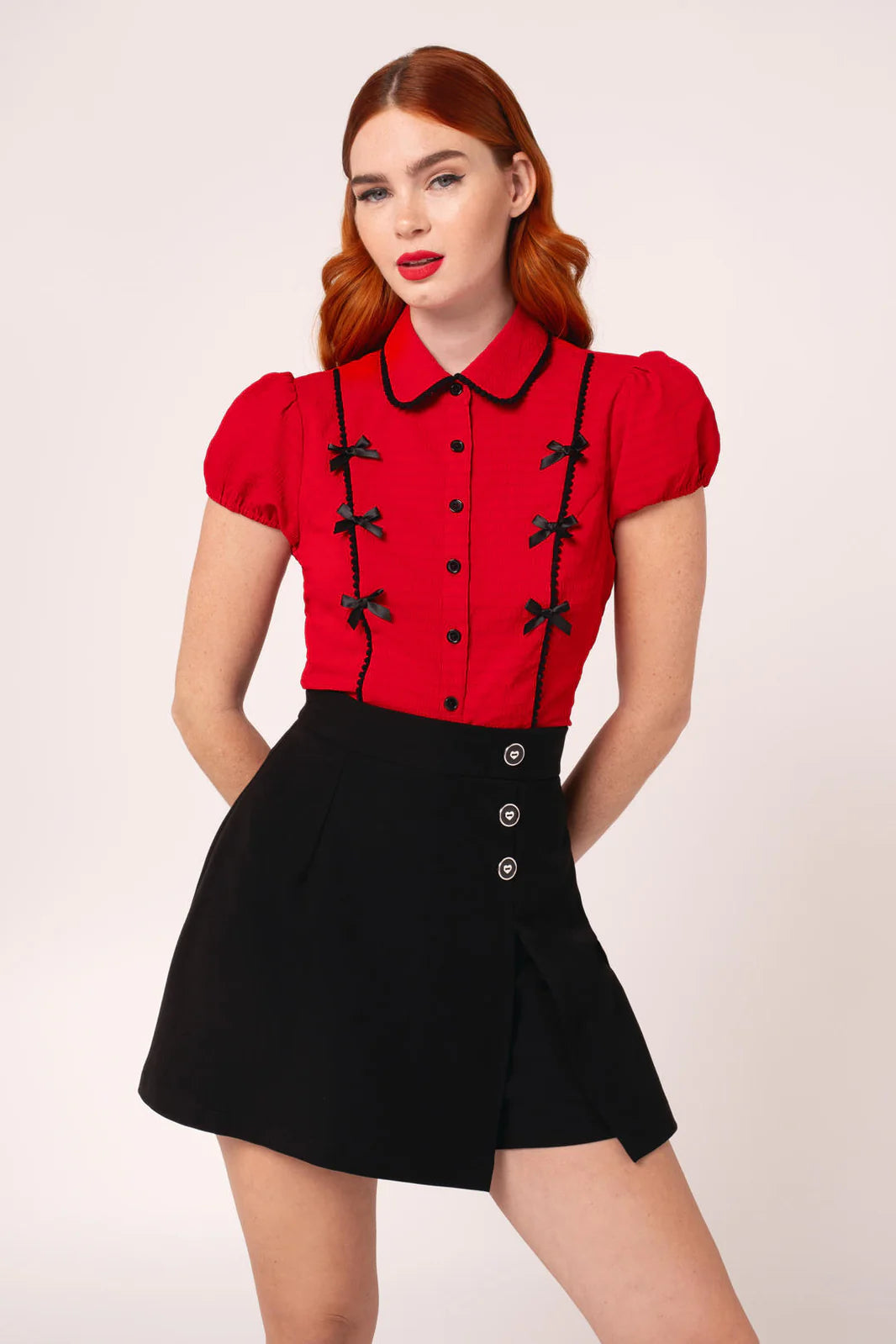 PREORDER - Casey Blouse in Red - Expected dispatch date 7th of May