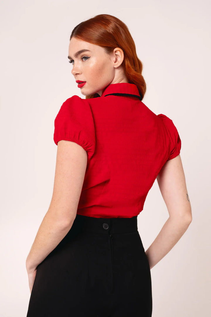 PREORDER - Casey Blouse in Red - Expected dispatch date 7th of May