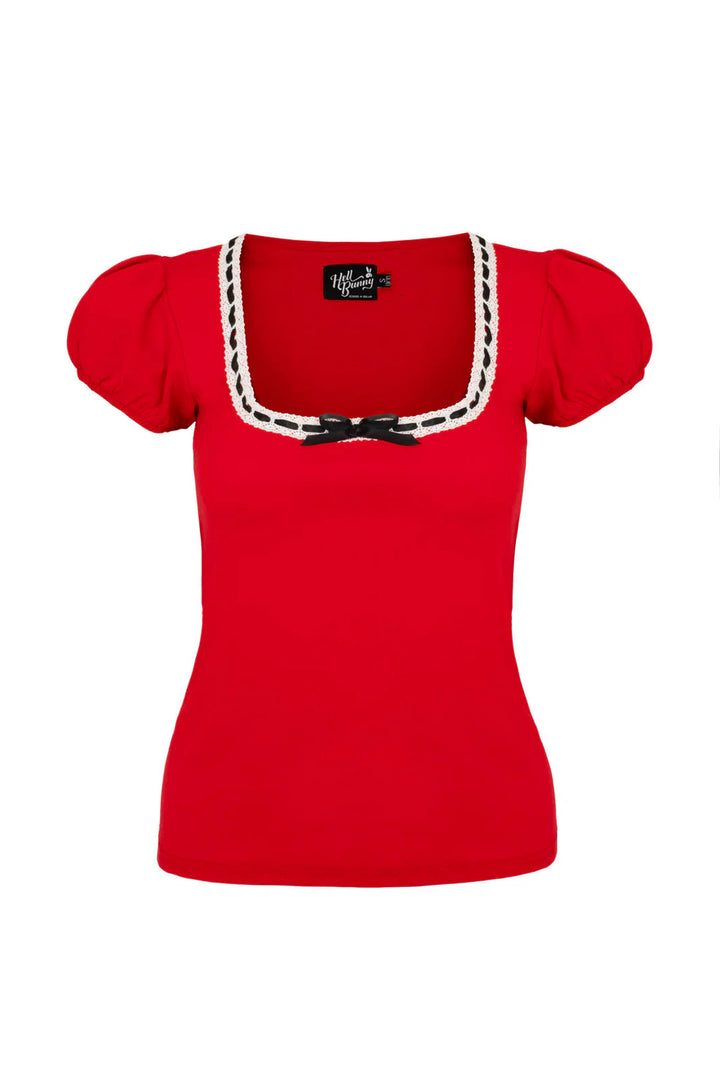 PREORDER - Gracie Top in Red - Estimated dispatch 2nd of February
