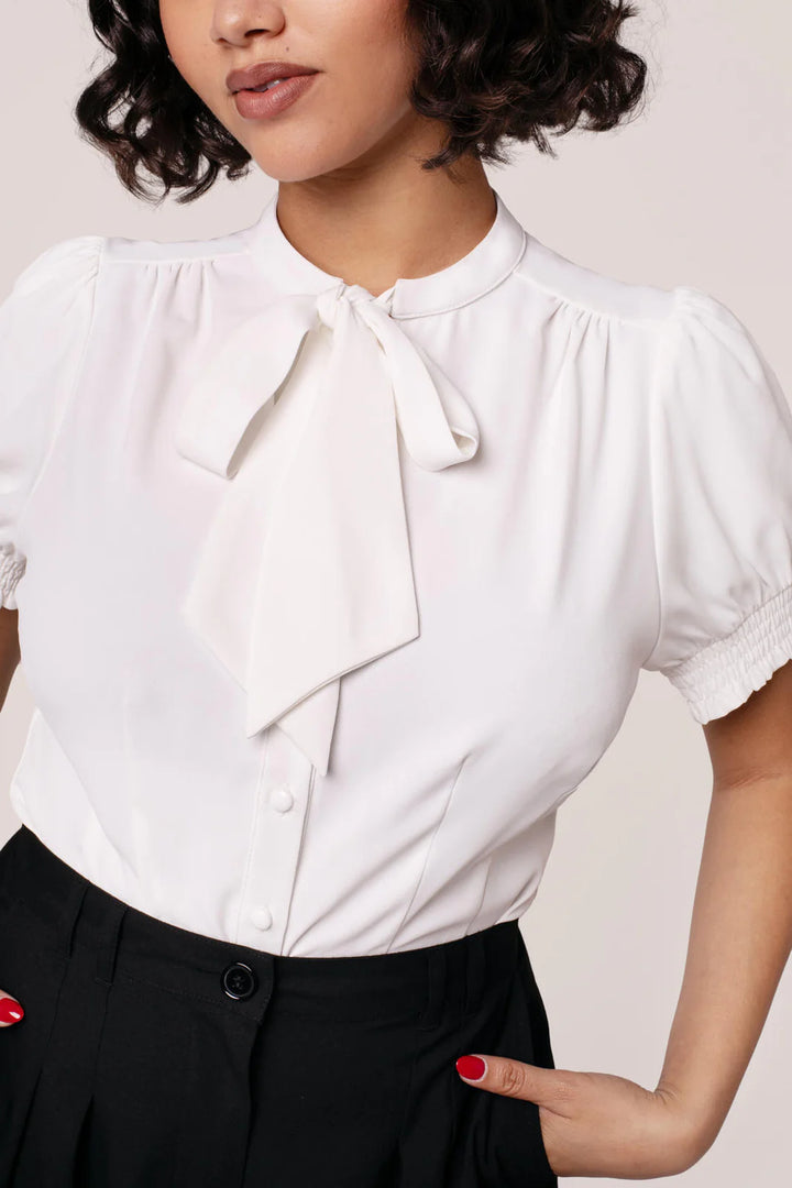 PREORDER - Turner Blouse in Soft Ivory - Expected dispatch 6th October