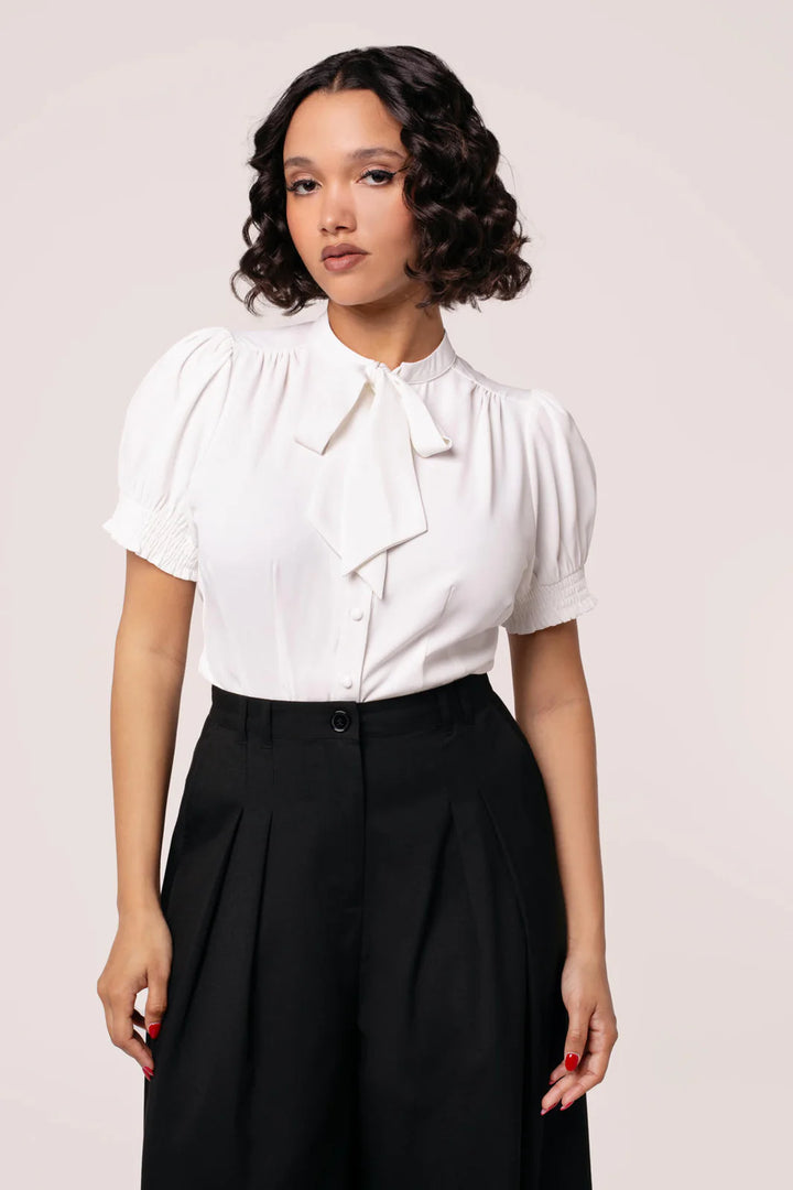 PREORDER - Turner Blouse in Soft Ivory - Expected dispatch 6th October