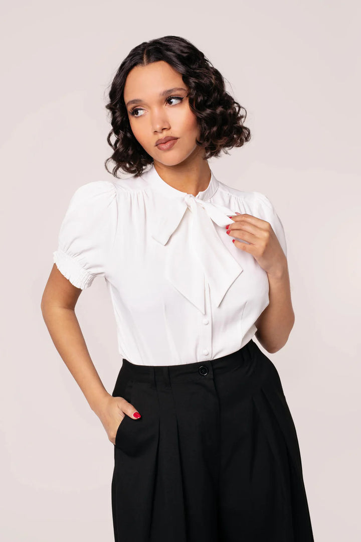 PREORDER - Turner Blouse in Soft Ivory - Expected dispatch 6th October