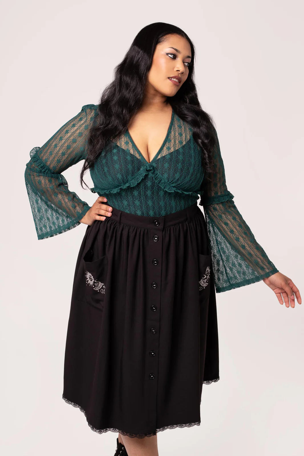 Rhianne Top in Green - Preorder for dispatch 12th September