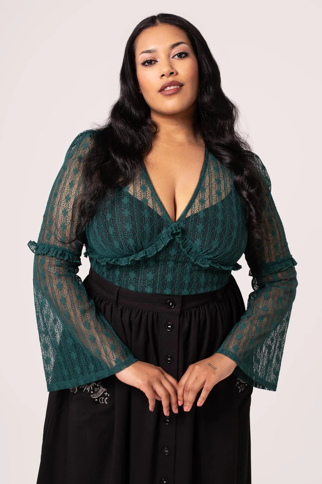 Rhianne Top in Green - Preorder for dispatch 12th September