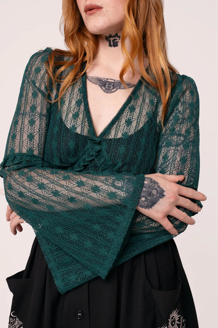 Rhianne Top in Green - Preorder for dispatch 12th September