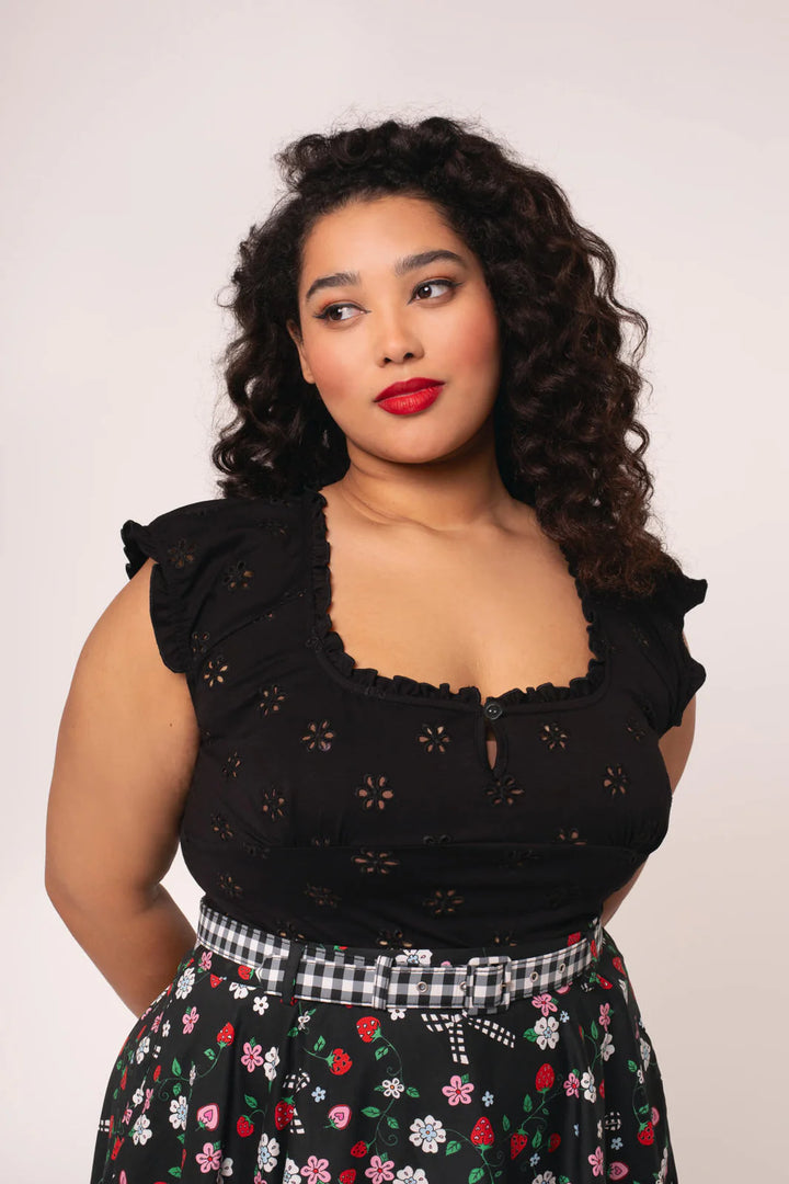 PREORDER - Sammy Jo Top in Black - Estimated dispatch 16th of June