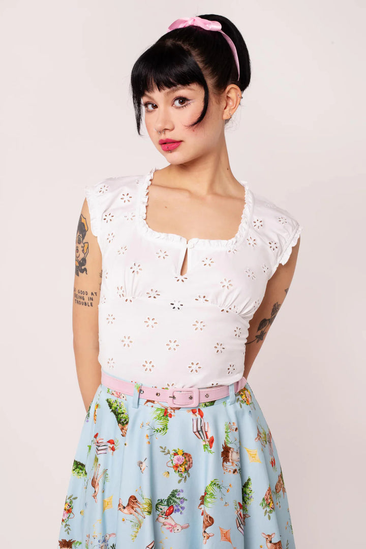 PREORDER - Sammy Jo Top in White - Estimated dispatch 16th of June