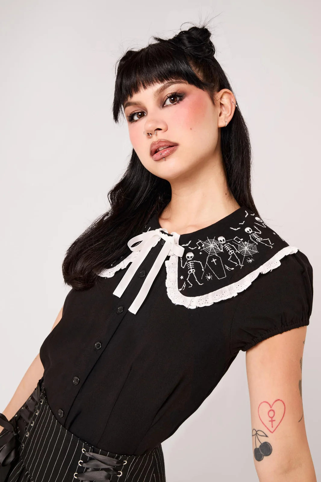 PREORDER - Dance Macabre Blouse - Estimated dispatch date 14th of August