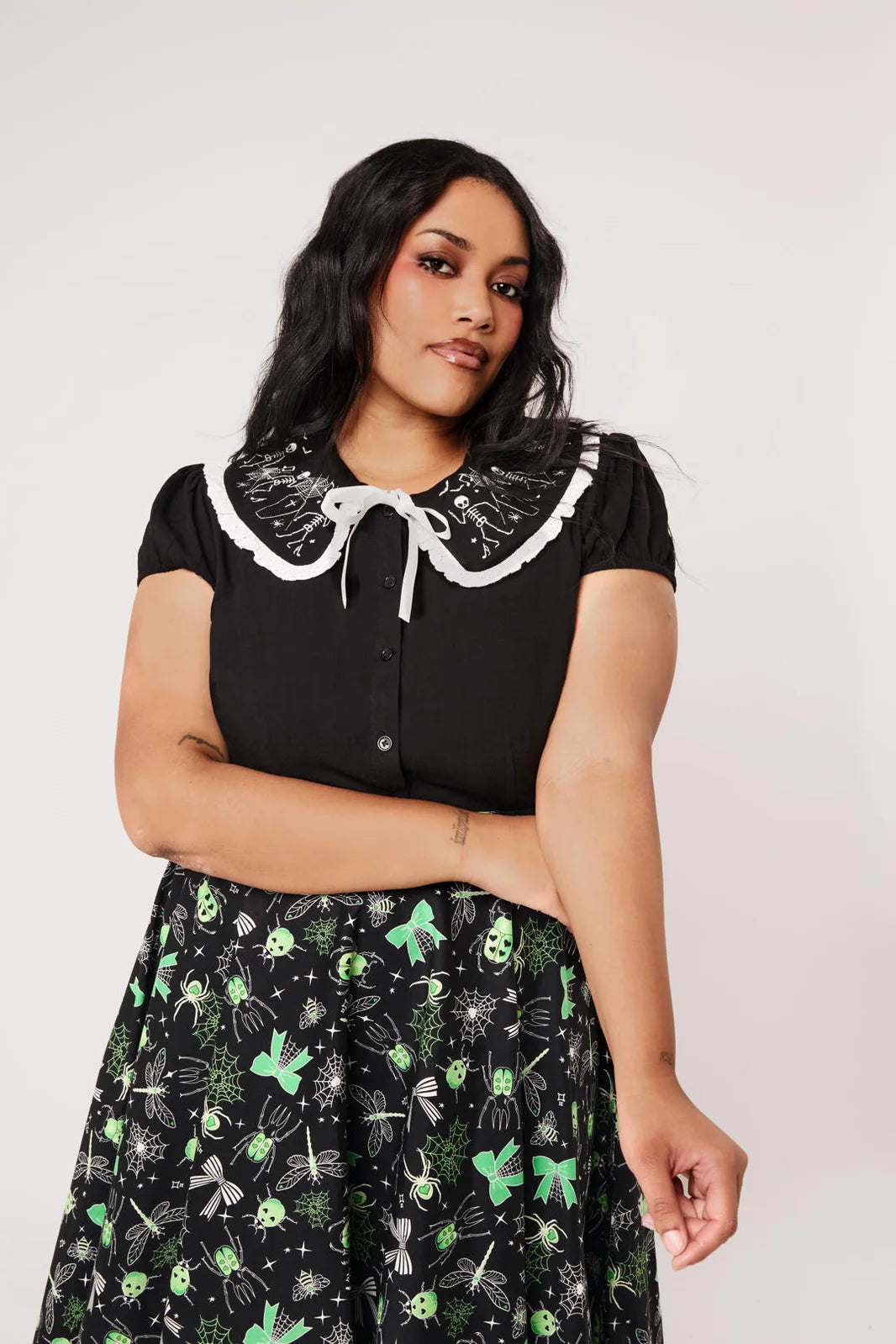PREORDER - Dance Macabre Blouse - Estimated dispatch date 14th of August