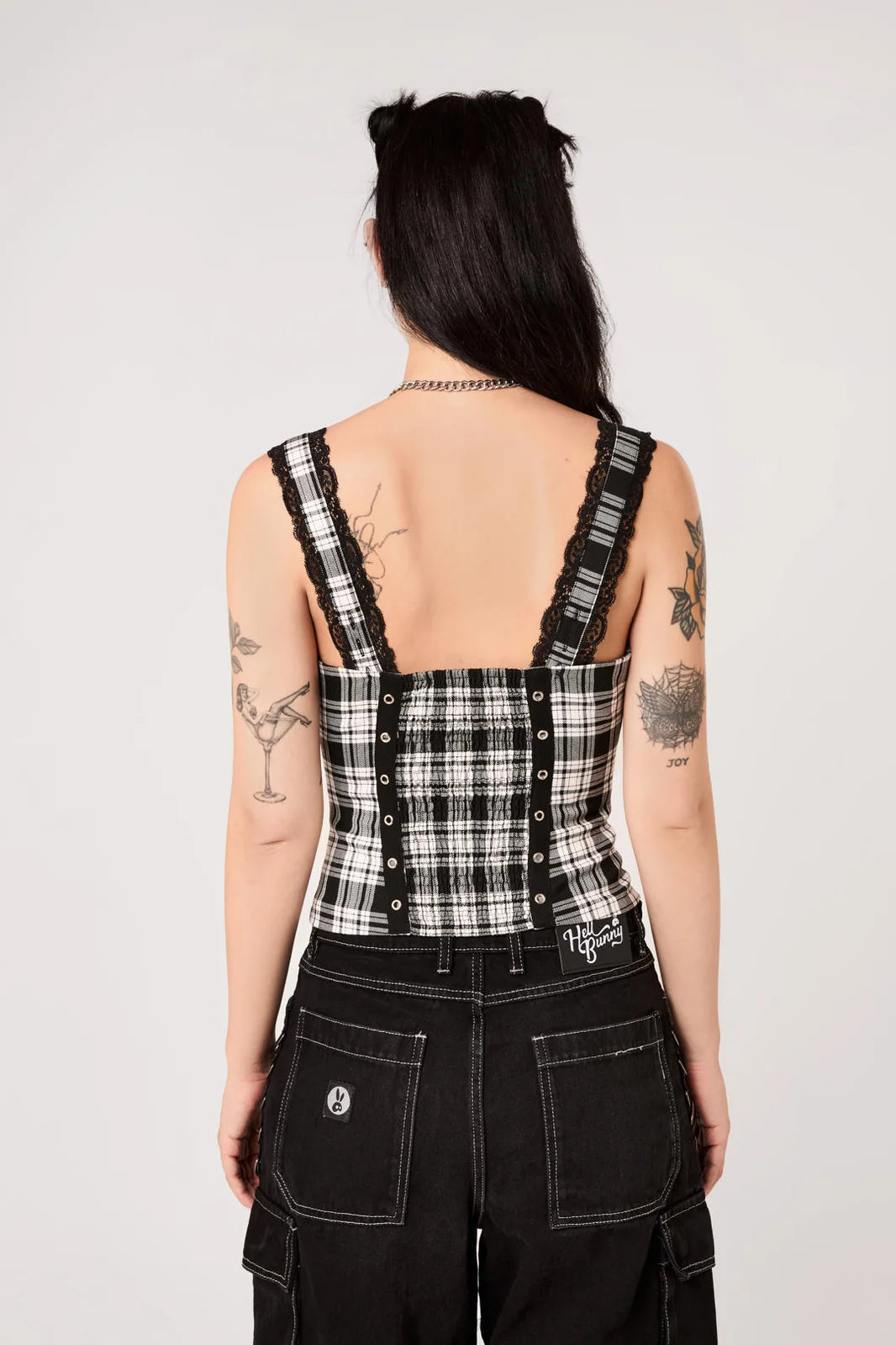 PREORDER - Black Tartan Top - Estimated dispatch date 25th of August