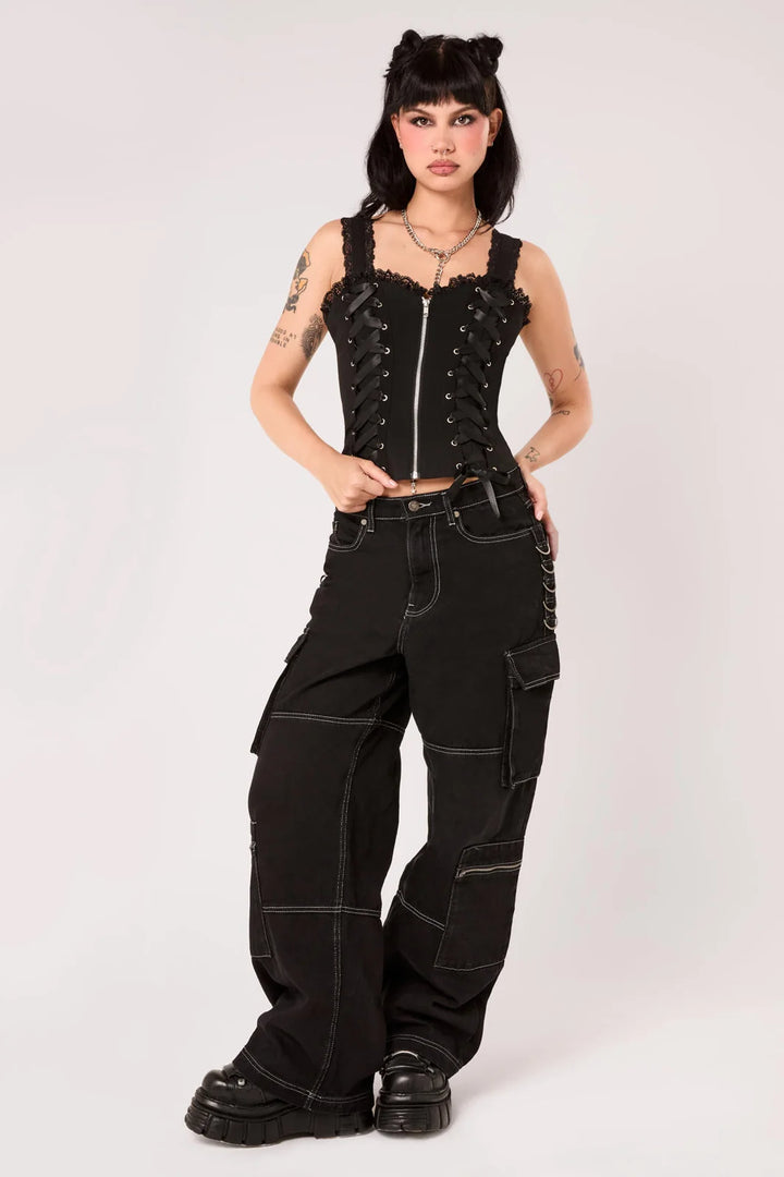 PREORDER - Black Quinzel Top - Estimated dispatch date 25th of August