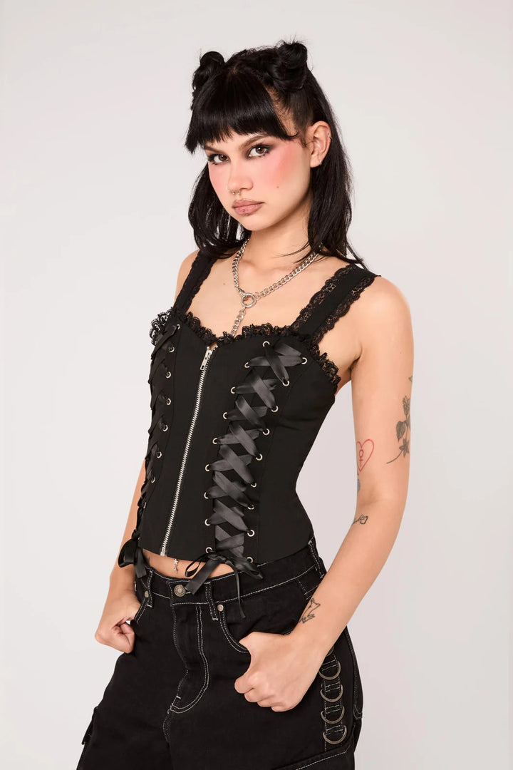 PREORDER - Black Quinzel Top - Estimated dispatch date 25th of August