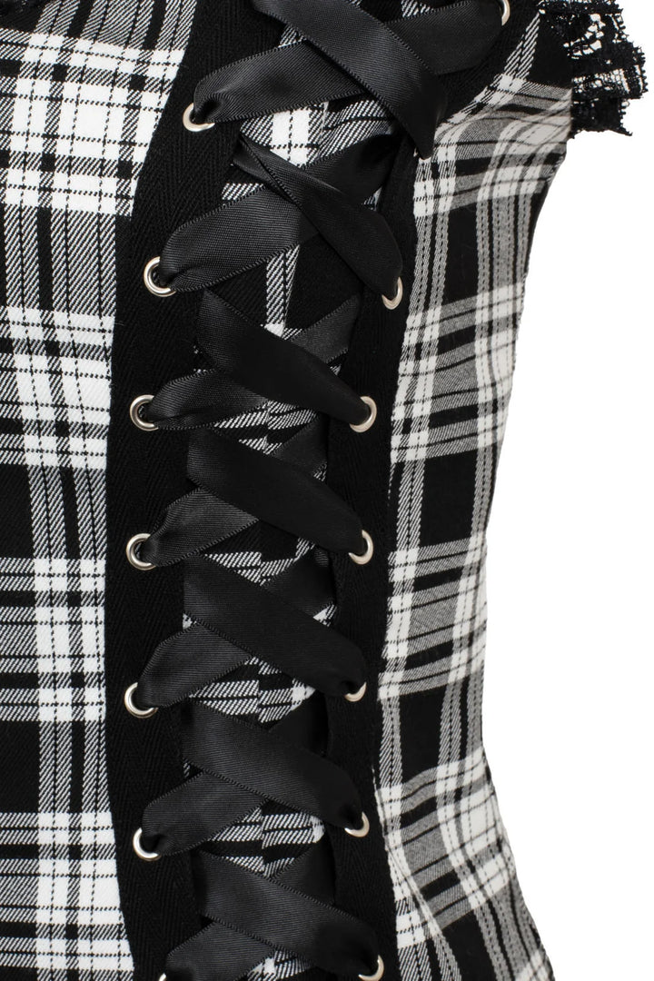 PREORDER - Black Tartan Top - Estimated dispatch date 25th of August