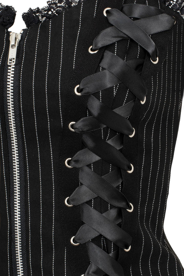 PREORDER - Quinzel Pinstripe Top - Estimated dispatch date 25th of August