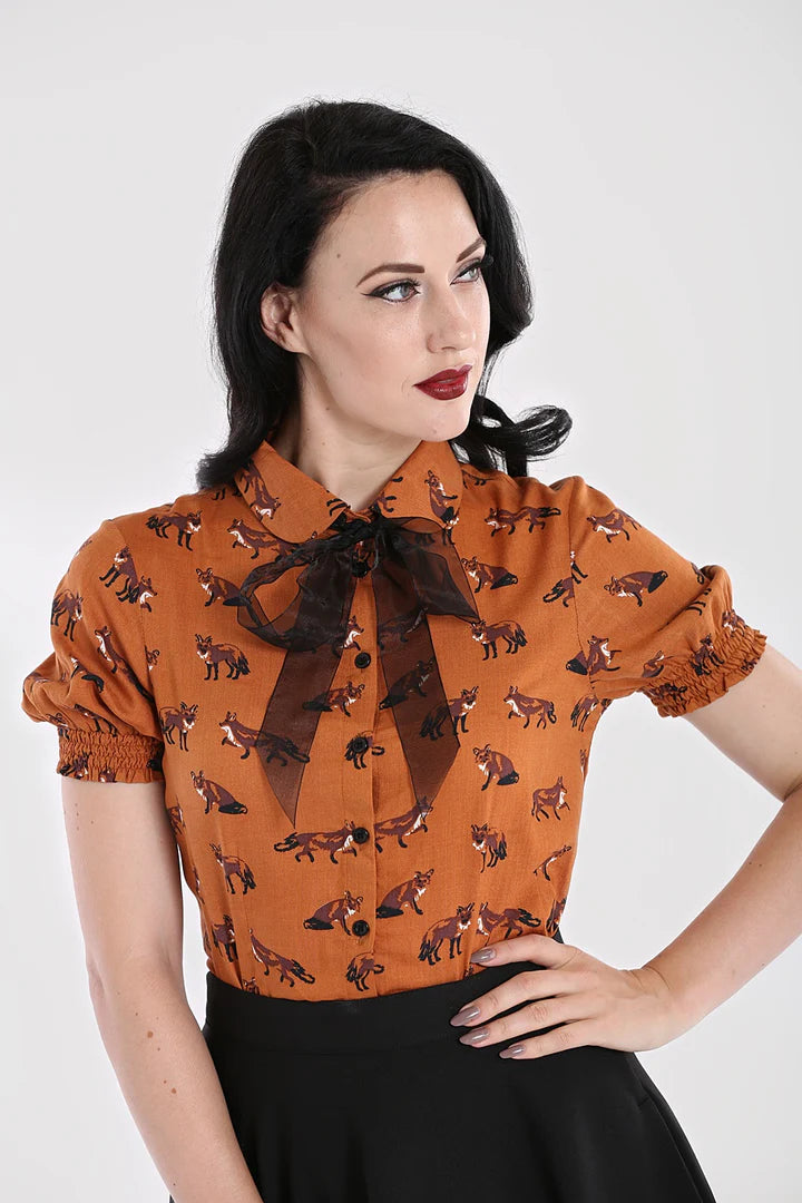 Vixey Blouse - Brown