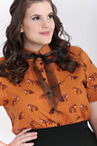 Vixey Blouse - Brown - Preorder for dispatch 19th June