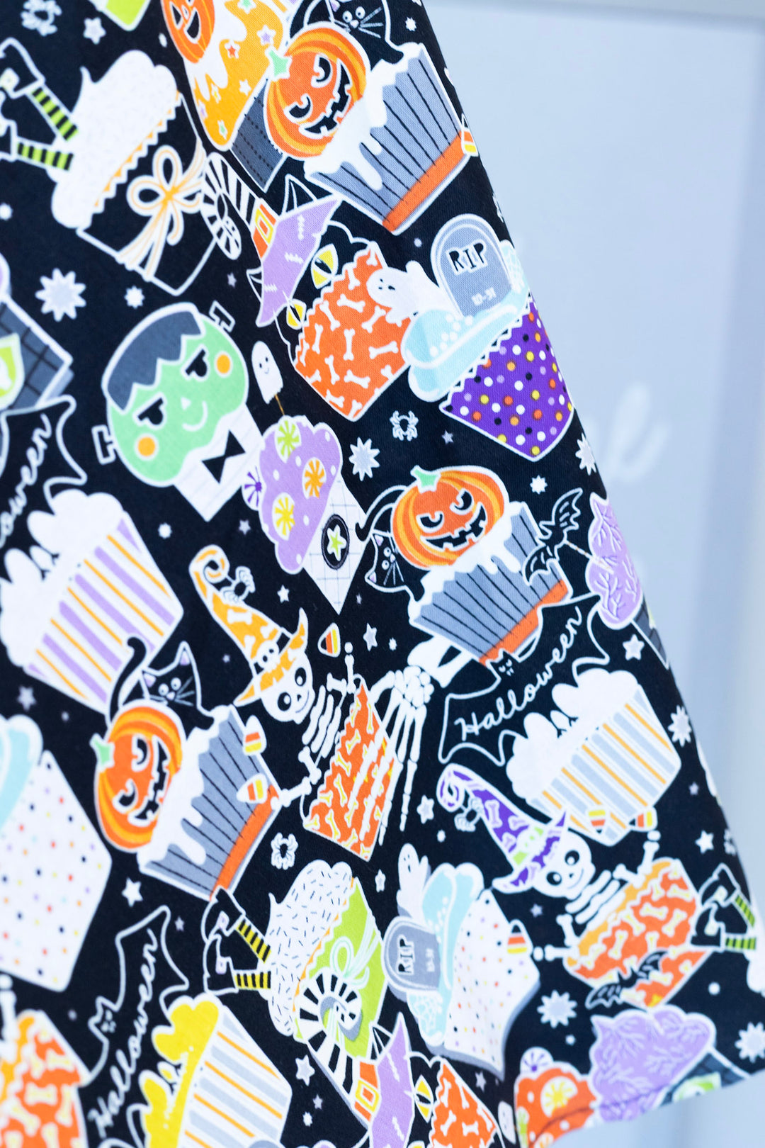 Glow in the Dark Halloween Cupcake Vintage Dress
