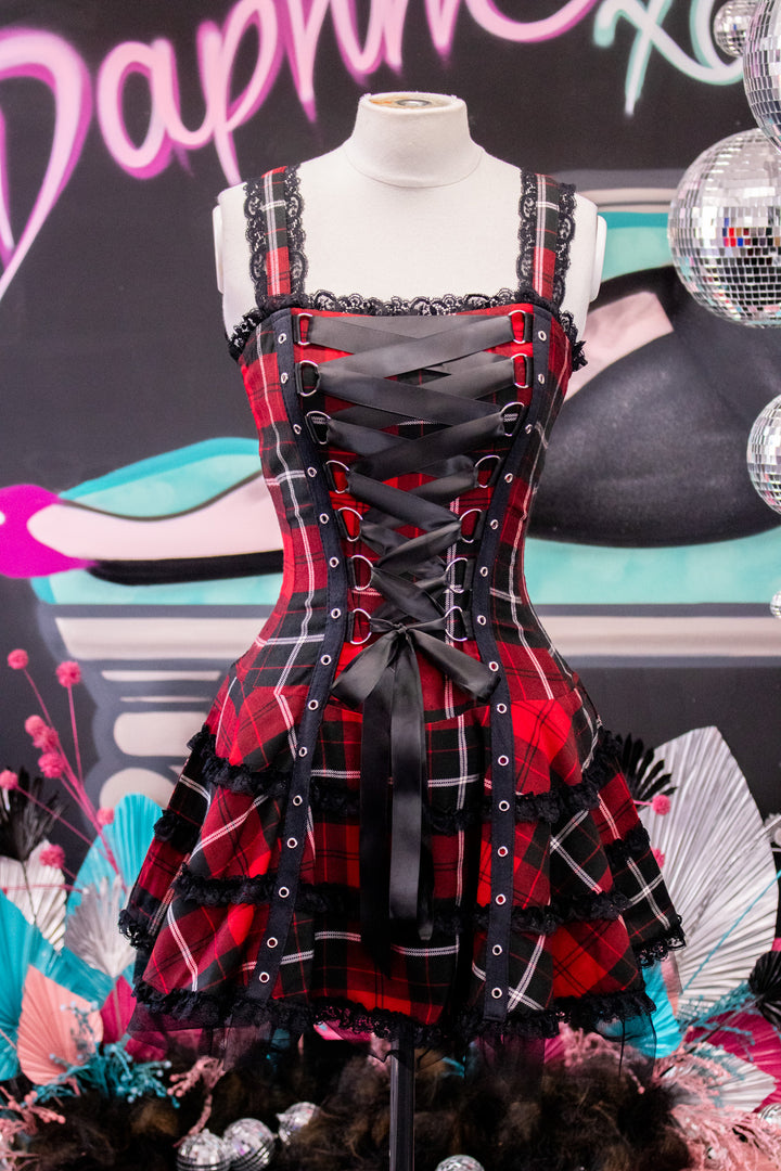 PREORDER - Harley Red Tartan Dress - Expected dispatch 27th March