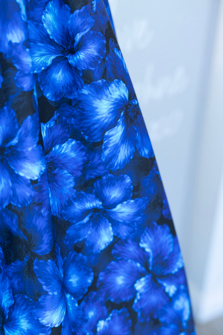 PREORDER - Helen Blue Floral Midi Dress - Expected dispatch 10th of September