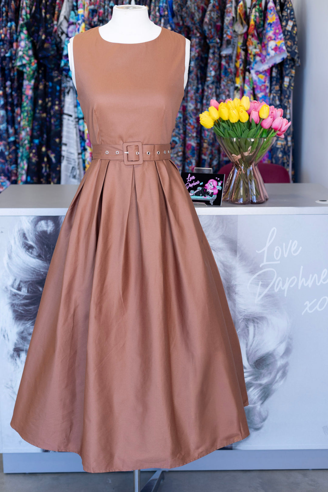 Helen Brown Midi Dress