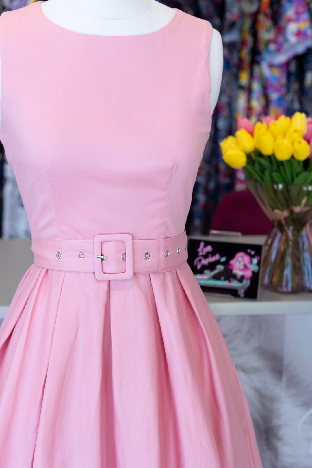 Helen Light Pink Midi Dress