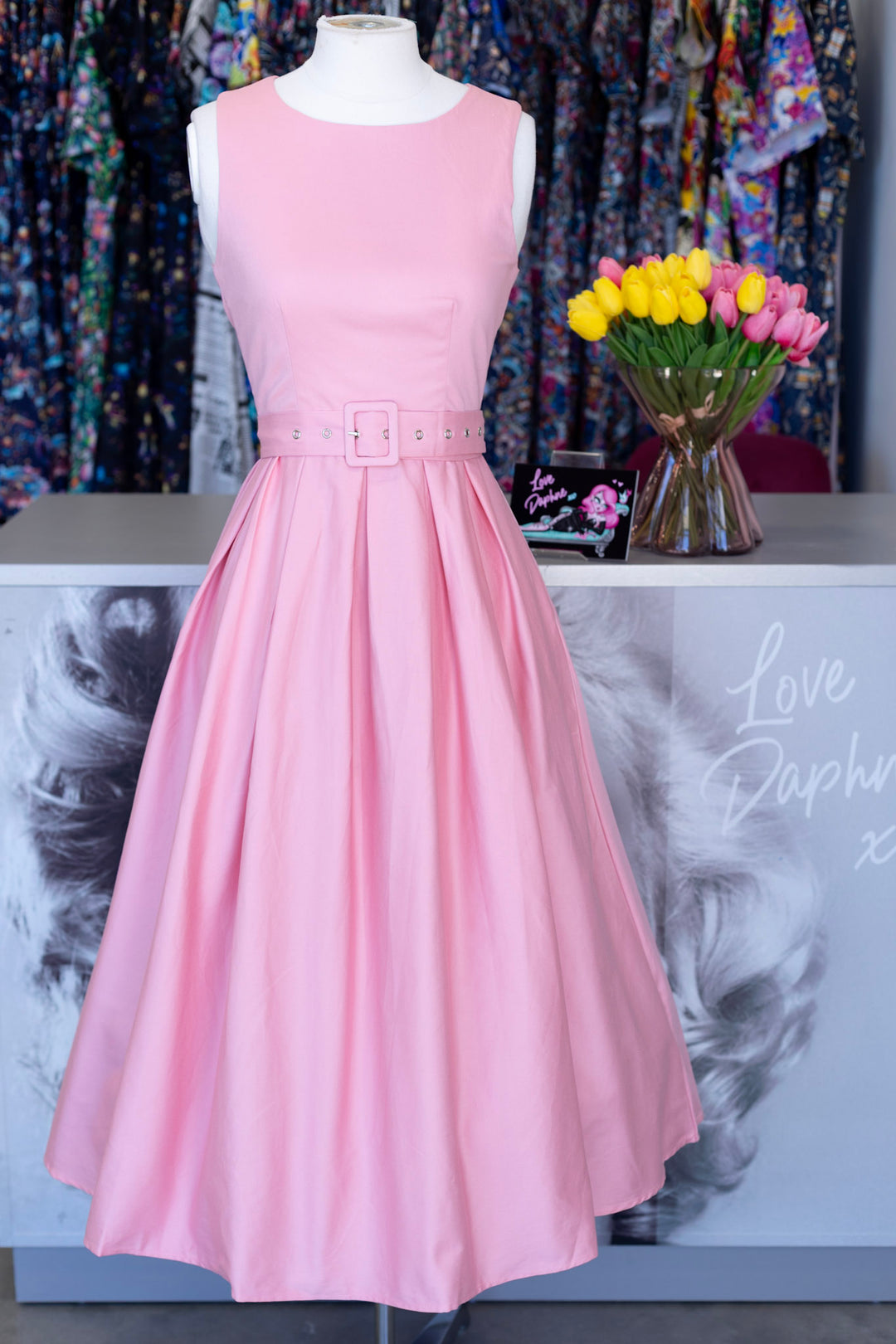 Helen Light Pink Midi Dress