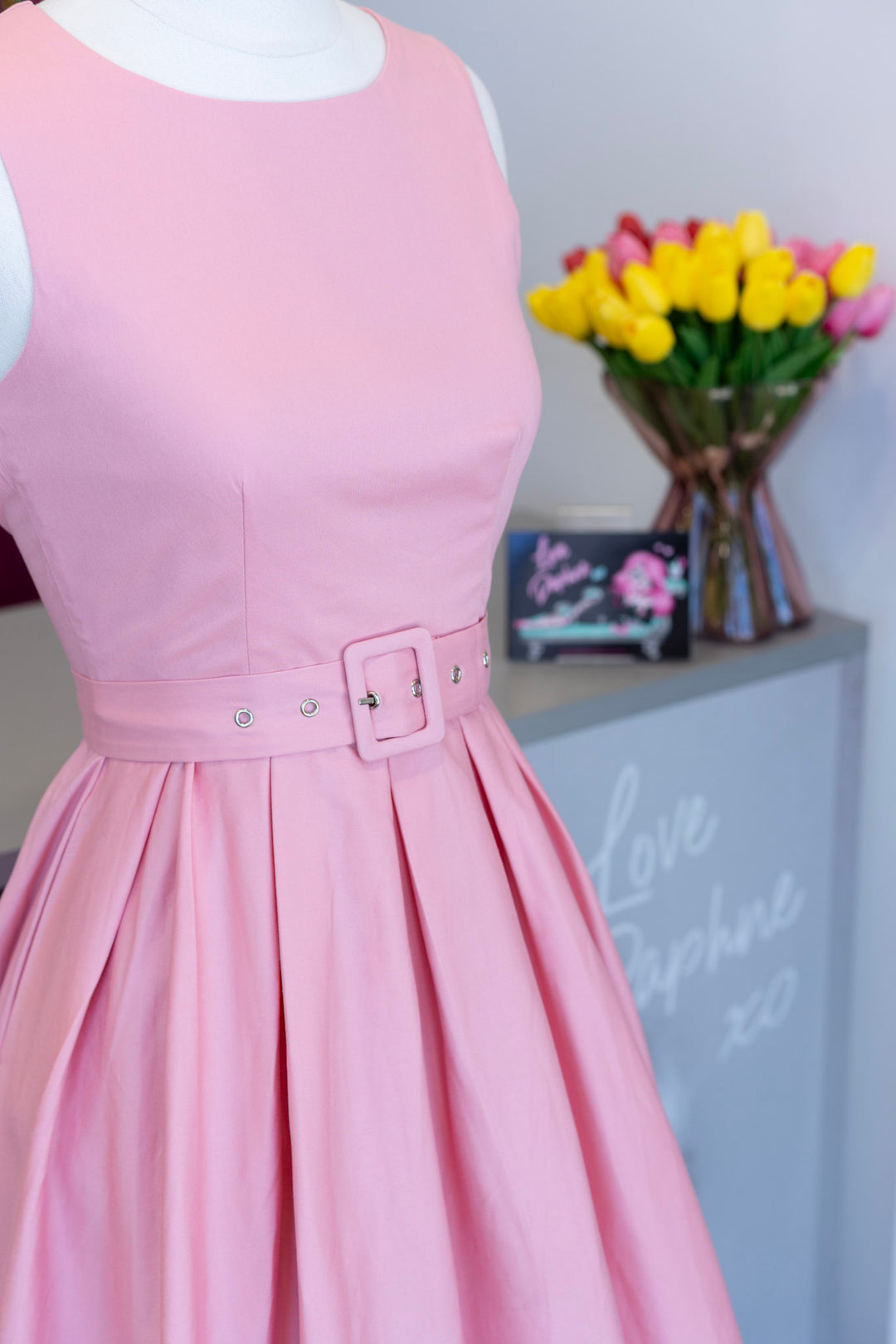 Helen Light Pink Midi Dress