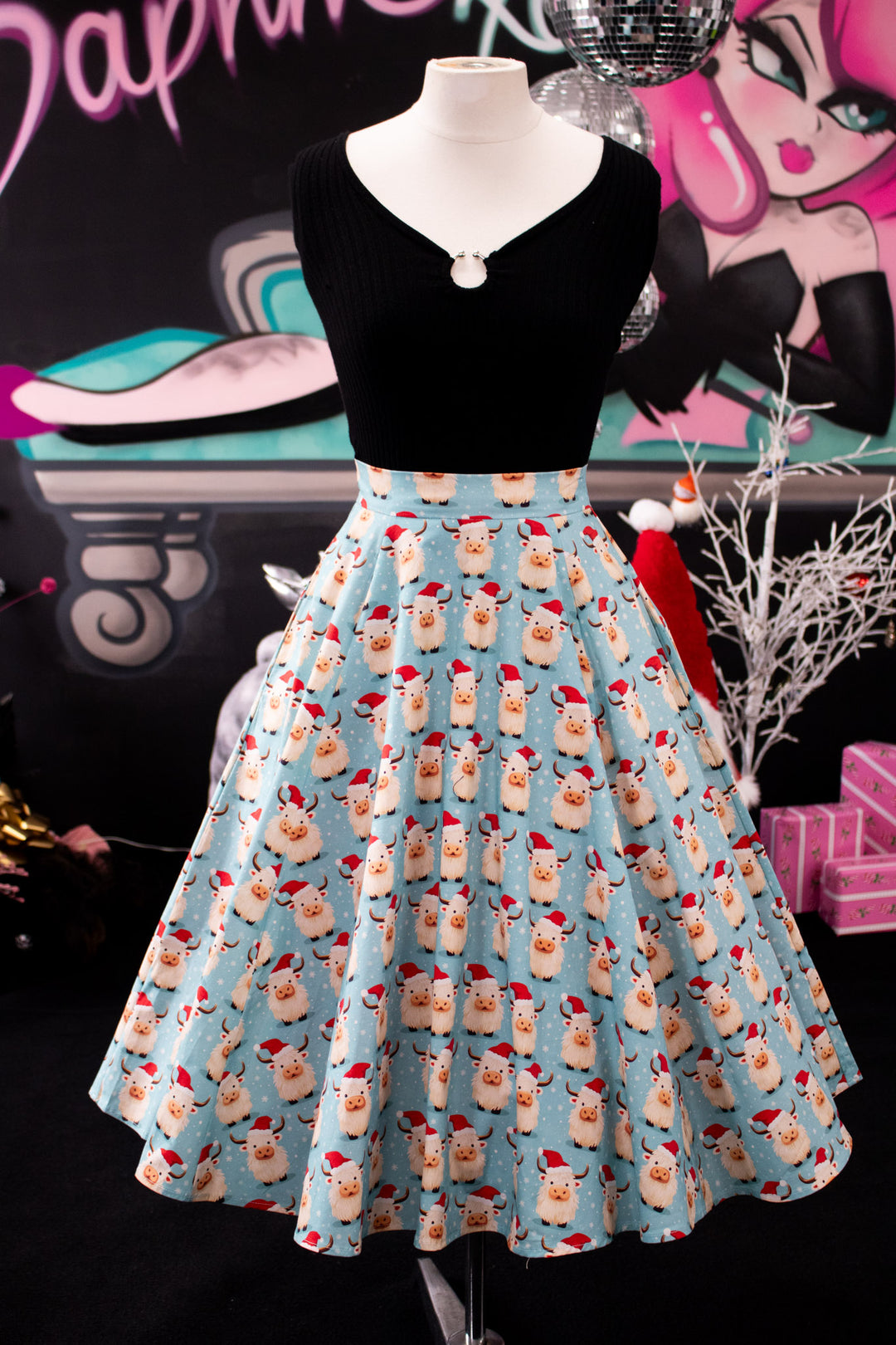 INSTOCK - Iris Swing Skirt - Christmas Highland