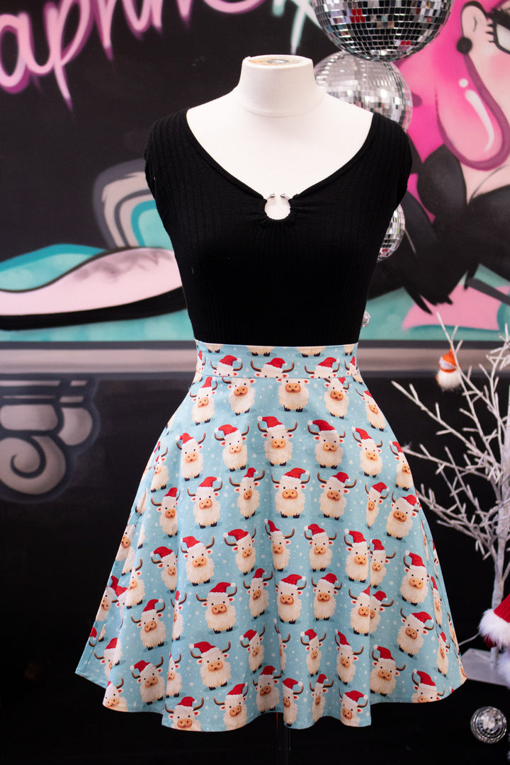INSTOCK - Nellie Skater Skirt - Christmas Highland