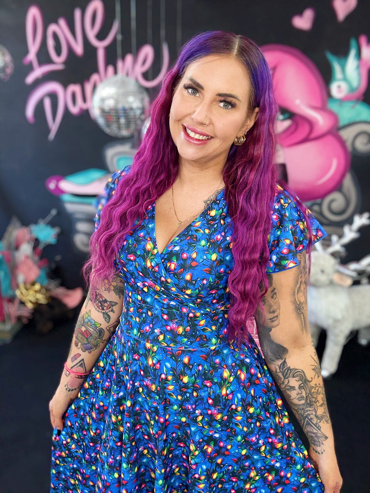 INSTOCK - Maeve Swing Dress - Christmas Lights
