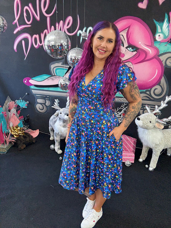 PREORDER - Mimi Swing Dress - Christmas Lights - Preorder for dispatch 10th of December