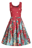 Amanda Christmas Santa Dress in Crimson