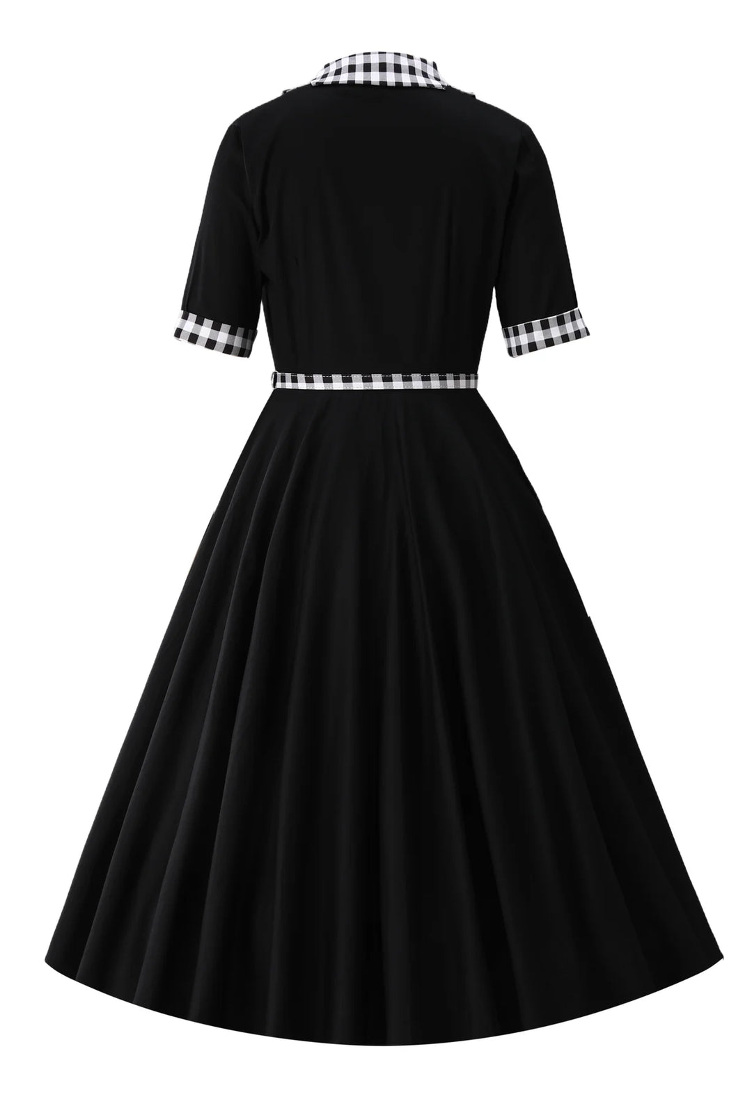 PREORDER - Mollie Classic Black Gingham Shirt Dress - Expected dispatch 1st of July