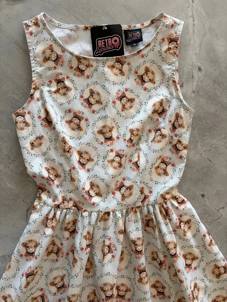 PREORDER - Till the Cows Come Home Vintage Dress - Expected dispatch date 26th May