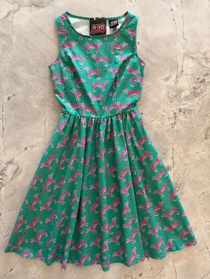 PREORDER - Leopard Vintage Dress - Expected dispatch date 26th May