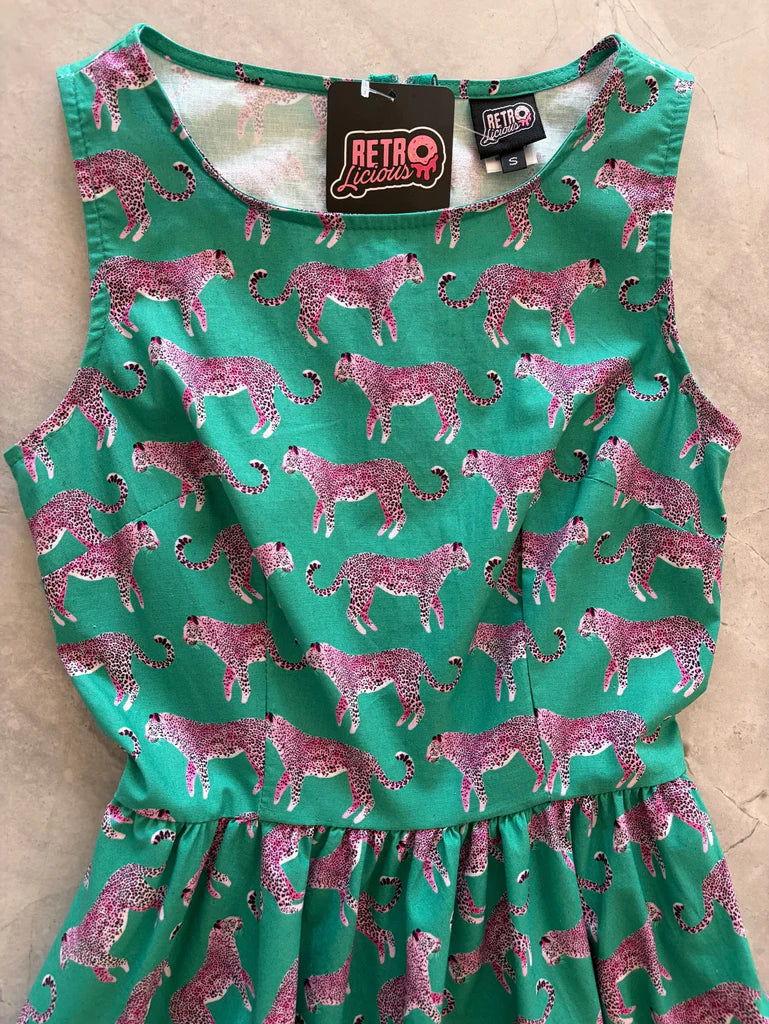 PREORDER - Leopard Vintage Dress - Expected dispatch date 26th May