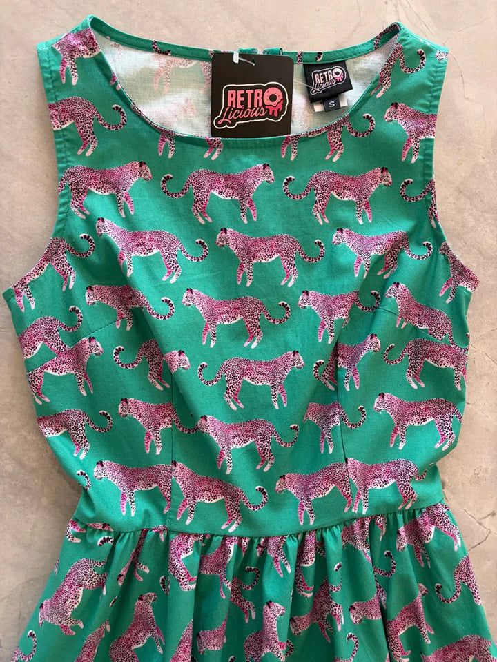 PREORDER - Leopard Vintage Dress - Expected dispatch date 26th May