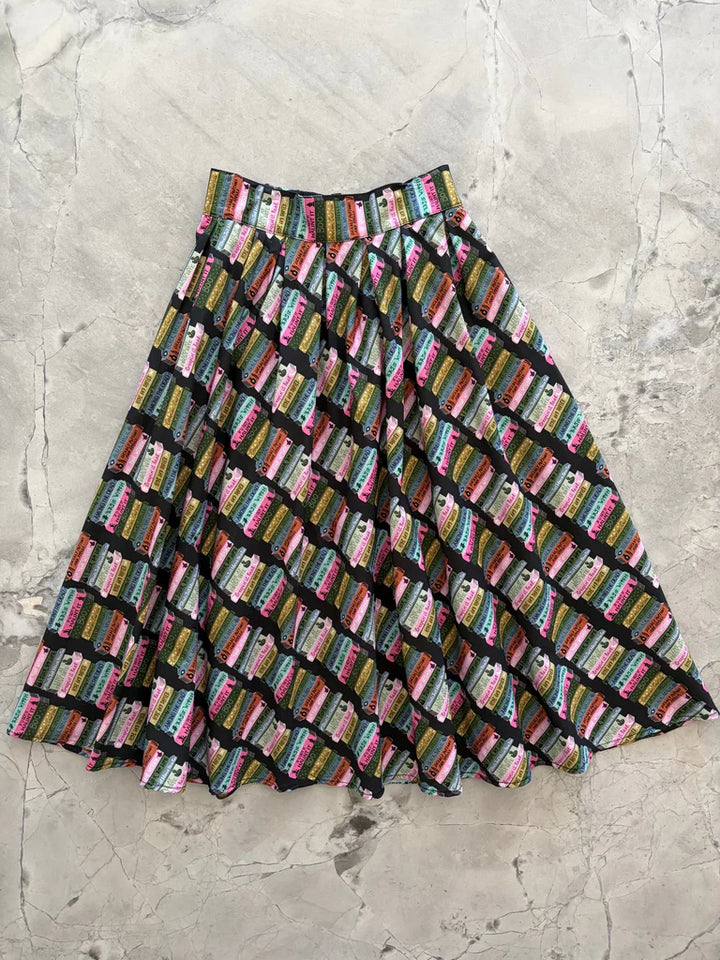 PREORDER - Haunted Books Doris Skirt - Estimated dispatch date 30th July