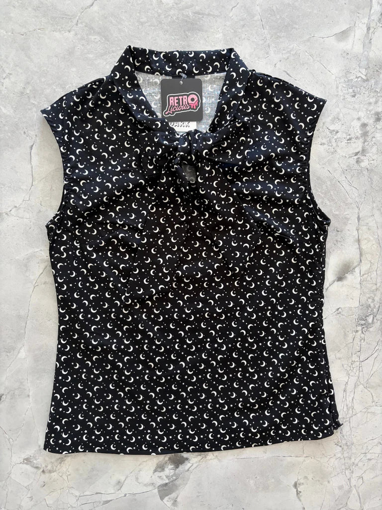 PREORDER - Glow in the Dark Moons & Stars Bow Top - Expected dispatch date 30th July
