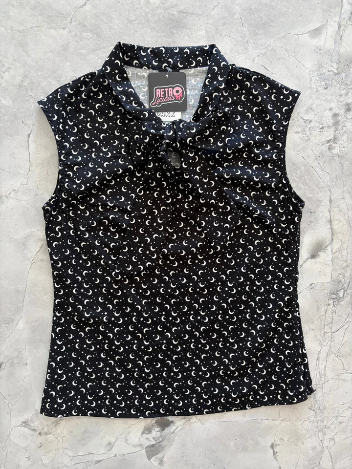 PREORDER - Glow in the Dark Moons & Stars Bow Top - Expected dispatch date 30th July