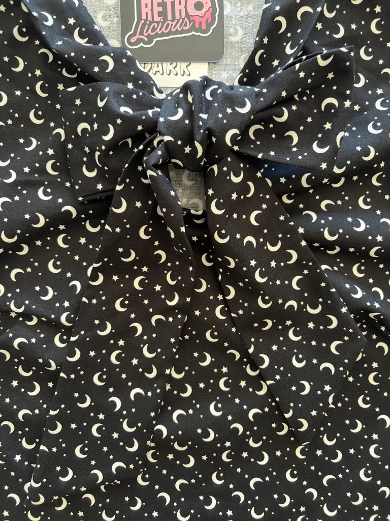 PREORDER - Glow in the Dark Moons & Stars Bow Top - Expected dispatch date 30th July