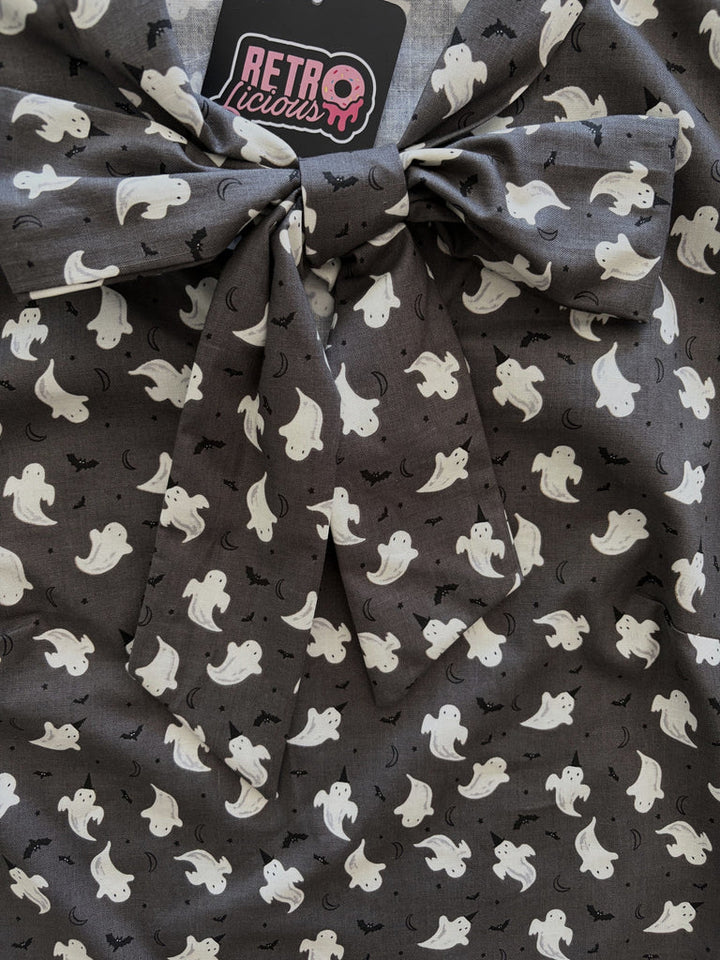 PREORDER - Glow in the Dark Ghost Bow Top - Expected dispatch date 30th July