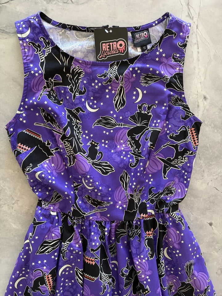 PREORDER - Purple Cauldron Midi Dress - Expected dispatch date 11th of August