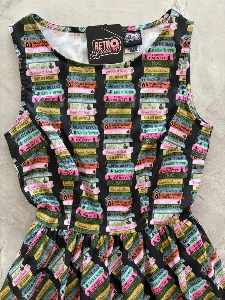 PREORDER - Haunted Book Stacks Vintage Dress - Estimated dispatch 11th of August