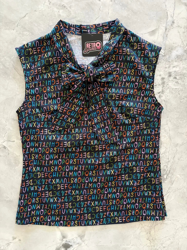 PREORDER - Alphabet Bow Top - Expected dispatch date 25th of August
