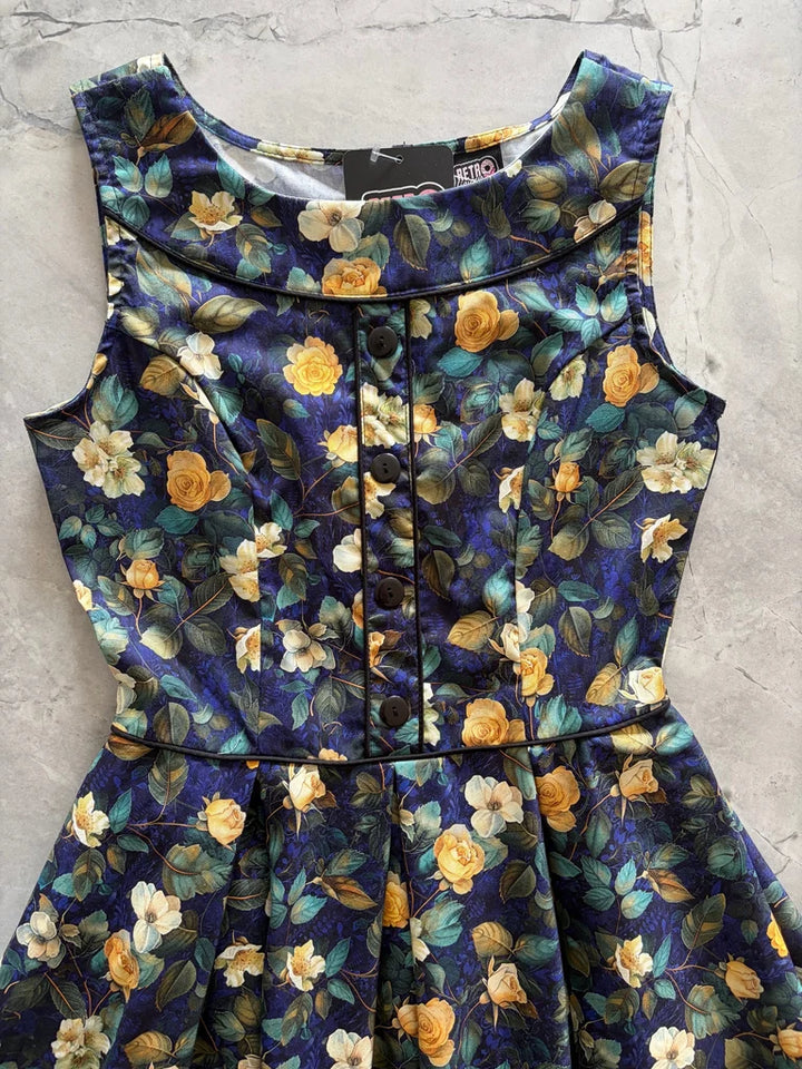 PREORDER - Elizabeth Dress in Rose Floral - Estimated dispatch 7th of October